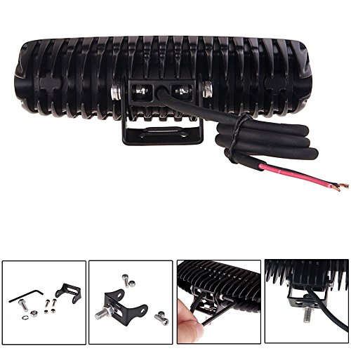 HERO-LED WL-OV-18W-90D 6.3" Oval 18W Heavy Duty LED Work Light, 90 Degree Floodlight, Cool White 6000K