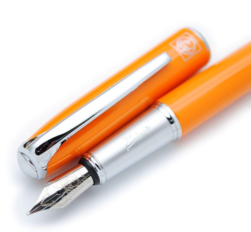czxwyst Picasso 916 Malage Fountain Pen Original Box (Orange, Medium Nib)