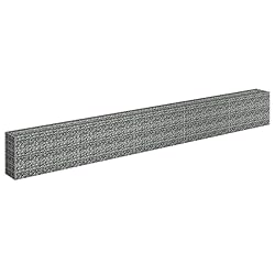vidaXL Gabion Raised Garden Bed, Galvanized Steel