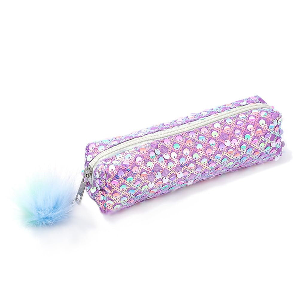 NIXNUT Pencil Case Pen Bag Holder Large Capacity with Glitters Sequins Office Organizer Storage for Students Girls