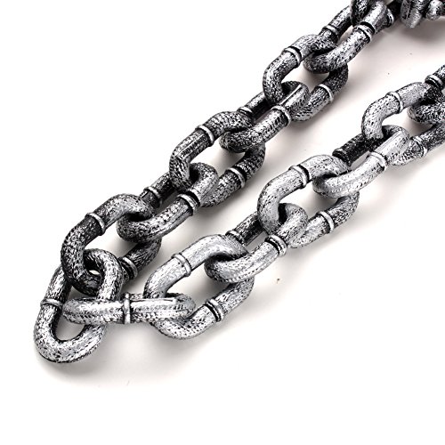 ZICOME Plastic Wrist Shackles Prison Chain Handcuffs for Halloween Costume Party Decor Props - Thumbnail 3