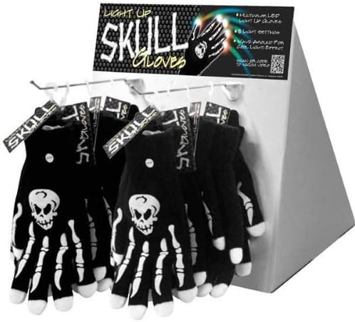 Street FX Light Up Skull Gloves with Display 1045747