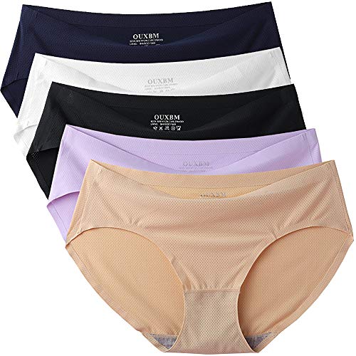 Womens Underwear Hipster Panties No Show Panty Low-Rise (Pack of 5, Medium)