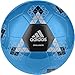 adidas Unisex Starlancer Club Soccer Ball, Solar Blue/Black/Silver Metallic, 3