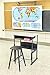 Safco Products 1205BL Alphabetter® Stool for Alphabetter Stand-Up Desk (Sold Separately), Black Frame, Black Seat Classroom and Home School Desk