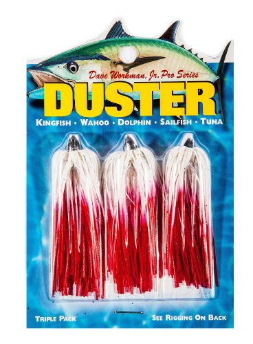 Boone-Duster-Lures-Pack-of-3-WhiteRed-Firetail Boone-Duster-Lures-Pack-of-3-WhiteRed-Firetail