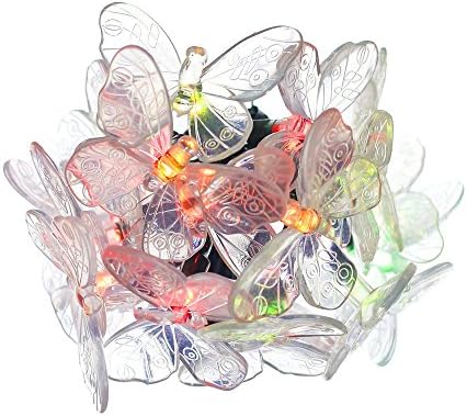 solarbuy24 Solar String Light with 20 Butterfly Color Changing for Solar String Garden Lights Gardens,Homes,Outdoor,christmasparty,Waterproof … (20 Color Change)