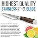 Premium Chef Knife Japanese Style 8 Inch - Multipurpose Balanced Ultra Sharp Professional Carbon Stainless Steel GERMAN Blade Ergonomic Wood Handle Wasabi Knife Set + Magnetic Holder by Amosteel
