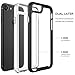 iPhone 7 Case, Kaptron Slim Fit Premium Clear Soft TPU Back Panel with Hard Protective Coloured Bumper Case for Apple iPhone 7 (2016) (Black)