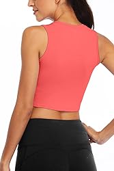 Sanutch Crop Top Athletic Shirts for Women Running