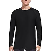+MD Long Sleeve Shirts for Men, Quick Dry, Moisture Wicking T-Shirts for Gym, Workout, Running, Lightweight Crew Base Layer