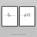 Be Still - Set of Two 11x14 Unframed Typography Art Prints Posters - Makes a Great Home Decor Under $20