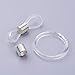 Pandahall 20pcs Adjustable Eyeglass Holders Chain Strap Holder Clear Silicone Rubber Loop Coil Ends Beaded Jewelry Findings 24x7mm Mixed
