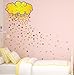 200 Raining Emoticons Wall Decal Sticker. Great Party Favors and for Kid's Room. #6093