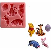 Winnie the Pooh and Friends (MEASUREMENTS SECOND PICTURE/NO RETURNS) Silicone Mold By Oh! Sweet Art