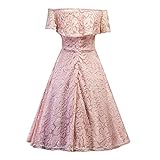 ANJUNIE A-Line Floral Dress Women Off Shoulder Lace