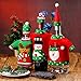 Boao 6 Sets Christmas Wine Bottle Cover and Hats Decoration Handmade Ugly Sweater Knit Wine Bottle Dress Santa Reindeer Snowman for Christmas Holiday Party Decorations