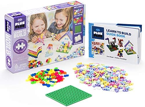 Plusplus Learn To Build Pastel Color Mix 400 Piece Construction Building Stem Steam Toy Interlocking Mini Puzzle Blocks For Kids