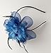 Coolr Fascinator Hair Clip Cocktail Headwear Flower Bridal Headpieces (Blue)