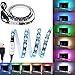 Geekercity USB LED Strip Light - 1M(3Ft) 60leds Flexible 5050 RGB TV Backlight Background Lighting Kit with 5V USB Cable and Mini Controller for TV PC Laptop Desk Under Cabinet (3FT)