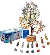 KACHVI Crystals and Healing Stones Seven Chakra Crystal Tree Healing Crystals Bonsai Money Tree H...