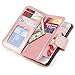 BENTOBEN iPhone 5S Case, iPhone SE Case, Sparkle iPhone 5 Wallet Case Glitter Credit Card Slots Cash Holder Luxury Shiny Bling Flip Faux Leather Protective Case for iPhone 5/5S/SE, Rose Gold