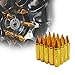 Xprite Gold Aluminum Mounted 90mm Spike Extended Nut Refit Wheel Lug Nuts/Tire Screw M12x1.5