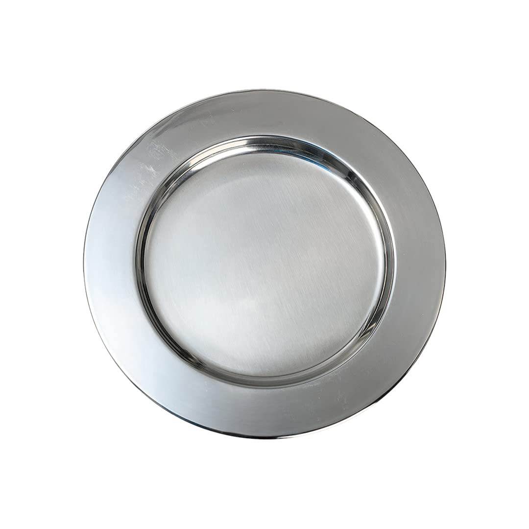 NKlaus plate stainless steel polished ? 14cm Candle holder Candle plate Coaster Table decoration 10847