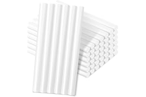 Manarty White Hot Glue Sticks, 48 PCS 0.27" Dia x 4" Long Mini Hot Melt Glue Sticks Colored, Adhesive EVA Glue Sticks for Sealing Repairing Stamp DIY Art Handmade Car Craft Decoration Office Project