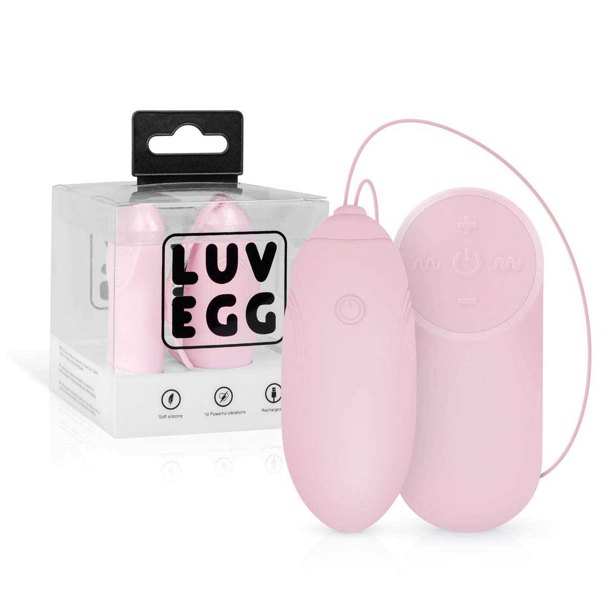 LUV EGG Vibrating Egg with Remote Control for Exciting Foreplay for Couples and Beginners, Pink LUV001PNK