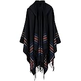Bakerdani Poncho Capes with Hood Pashmina Cardigans Blanket Shawls with Tassels