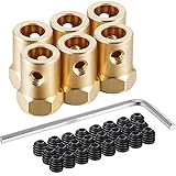 Tatuo 6 Pieces 7 mm Motor Flexible Coupling Coupler Connector for Car Wheels Tires Shaft