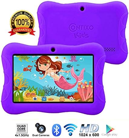 Contixo Kids Tablet K3 | 7" Display Android 6.0 Bluetooth WiFi Camera Parental Control for Children Infant Toddlers Includes Tablet Case (Purple)