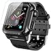 Apple Watch 4 Case Band 44mm 2018, SPIDERCASE 360° Rugged Case with Strap Band, Built-in Screen Protector Full Body Cover Case for Apple Watch Series 4 44mm ONLY, Anti-Scratch, Shockproof and More