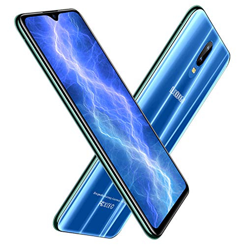Moviles Libres 4G,6.26 Pulgadas 64GB+4GB RAM,4800mAh Bateria 12MP Camara Android 8.1 Face ID Dual Sim Smartphone Libres DUODUOGO S10 (Azul)
