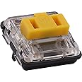 Kailh PG1350 Choc V1 Mechanical Keyboard Switch for Mechanical Gaming Keyboard, 5-Pin Switches (Yellow,35pcs)