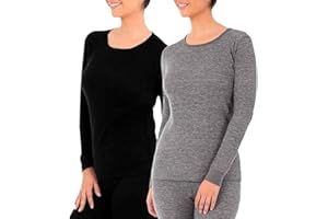 Fruit of the Loom Womens Micro Waffle Premium Thermal Crew Top