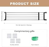 Hershii Expandable Closet Tension Shelf Rod Adjustable Metal Storage Rack Black view 2