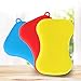 Emoly Silicone Sponge Dish Washing Kitchen Gadgets Brush Accessories (3 Pack) - Food Grade Reusable Sponges for Dishes， Heat Resistant and Without Bpa，Double Sided Silicon Brush - 3 Colors