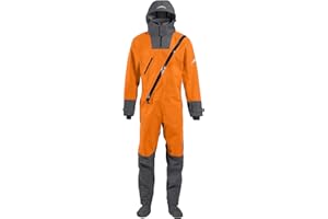 Dry Suits for Men in Cold Water Kayaking, Waterproof Fabric Kayaking Drysuit With Hooded