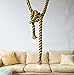 Luces retro en cuerda de cáñamo, 250cm 2head, Marrón