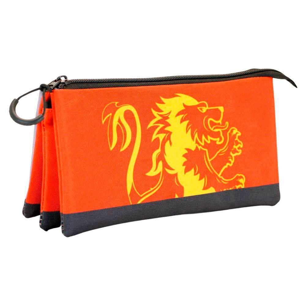 Harry Potter Gryffindor-FAN Triple Pencil Case, Red, 23 x 11 cm