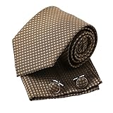 EAC1C02 Beautiful Gift Silk Checkered Mens Necktie Set Fitness Fashion By Epoint