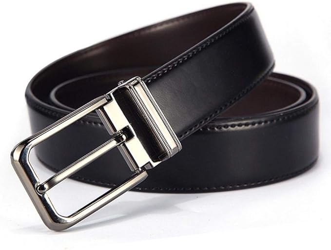 Men'S Double Sided Leather Business Belt Pin Buckle Belt Belt Pin