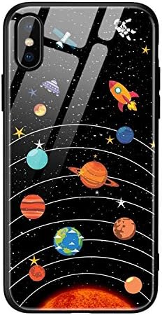 Tempered Glass Case iPhone 7 8 Plus Case Luxury Star Space Cover iPhone X Case iPhone6s 6 6s 7Plus XS Max XR (11D iPhone X)