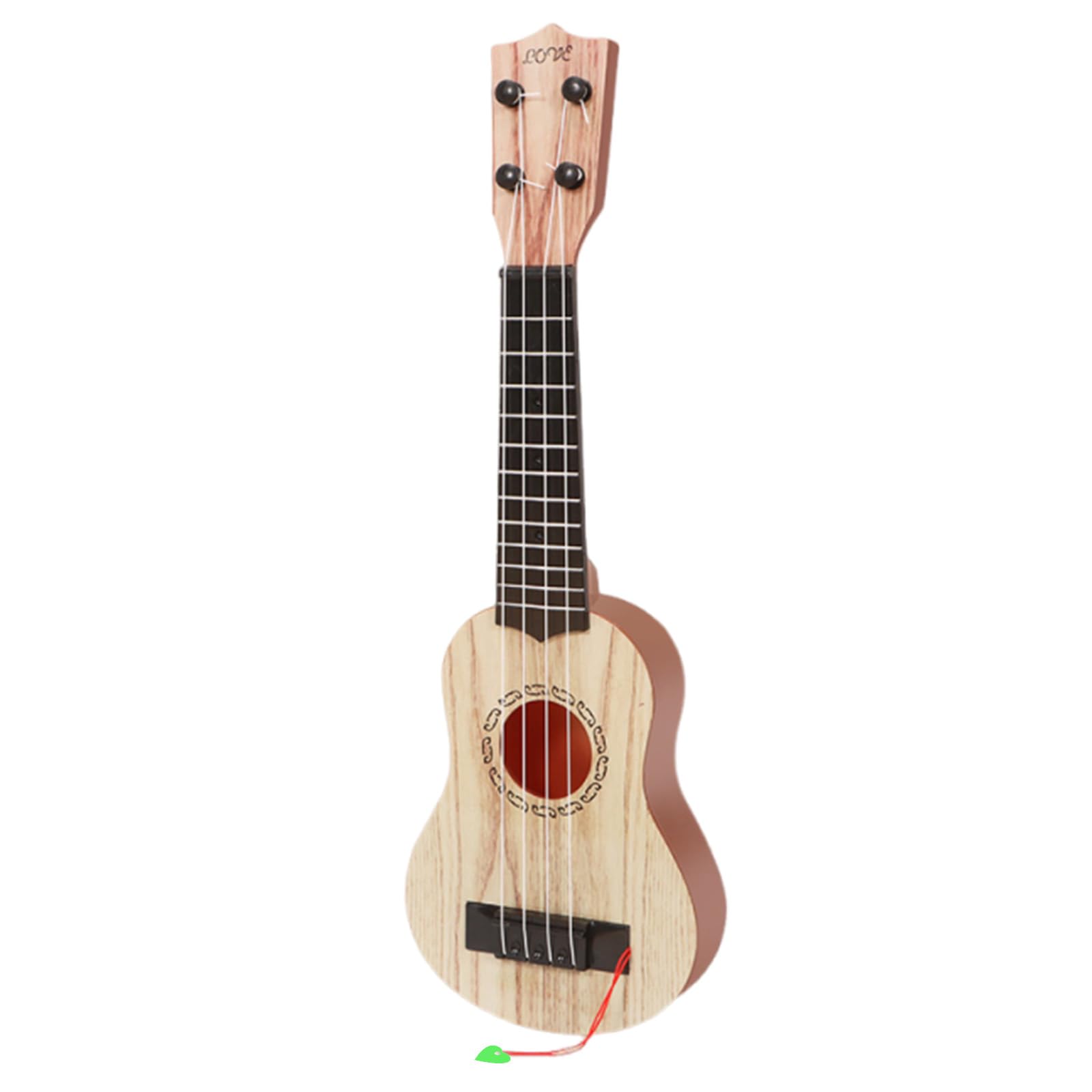 Kids Ukulele Toy, 38cm Toy Guitar with 4 Adjustable Strings, Kids Ukulele Musical Instrument, Mini Guitar Instrument for Toddlers Beginners Learning Educational Toys for Boys Girls Gifts (F)