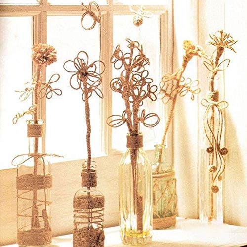 Burlap Flowers Set, 27PCS 9 Styles Natural Handmade Rustic Lace Rose and 1 Roll Jute Twine for DIY Arts Craft Valentine Gift Wedding Decoration and Floral Crafts Making, Durable Packing String-A