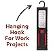 Rotating Magnetic Swivel 24 LED Worklight Flashlight with Hanging Hook and Magnetic Back