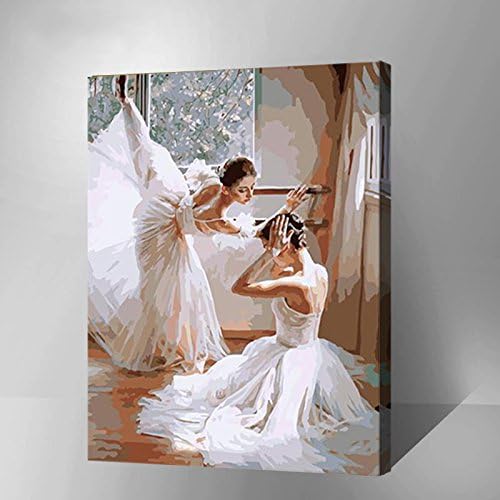 Made4u[ 20" [ Wood Framed ] Paint By Numbers Kit Brushes and Paints for Adult (Ballet G399)