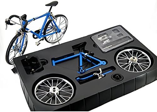22 x 13 cm Bicycle Model Simulation DIY Alloy Road Bicycle Set Decoration Gift Model (Blue)